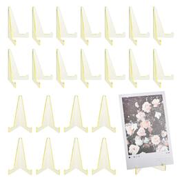 Unique Bargains - 20pcs Card Display Stand, 3.4" Clear Plastic Easel Stands Mini Picture Coin Display Easel Holder for Grade Card