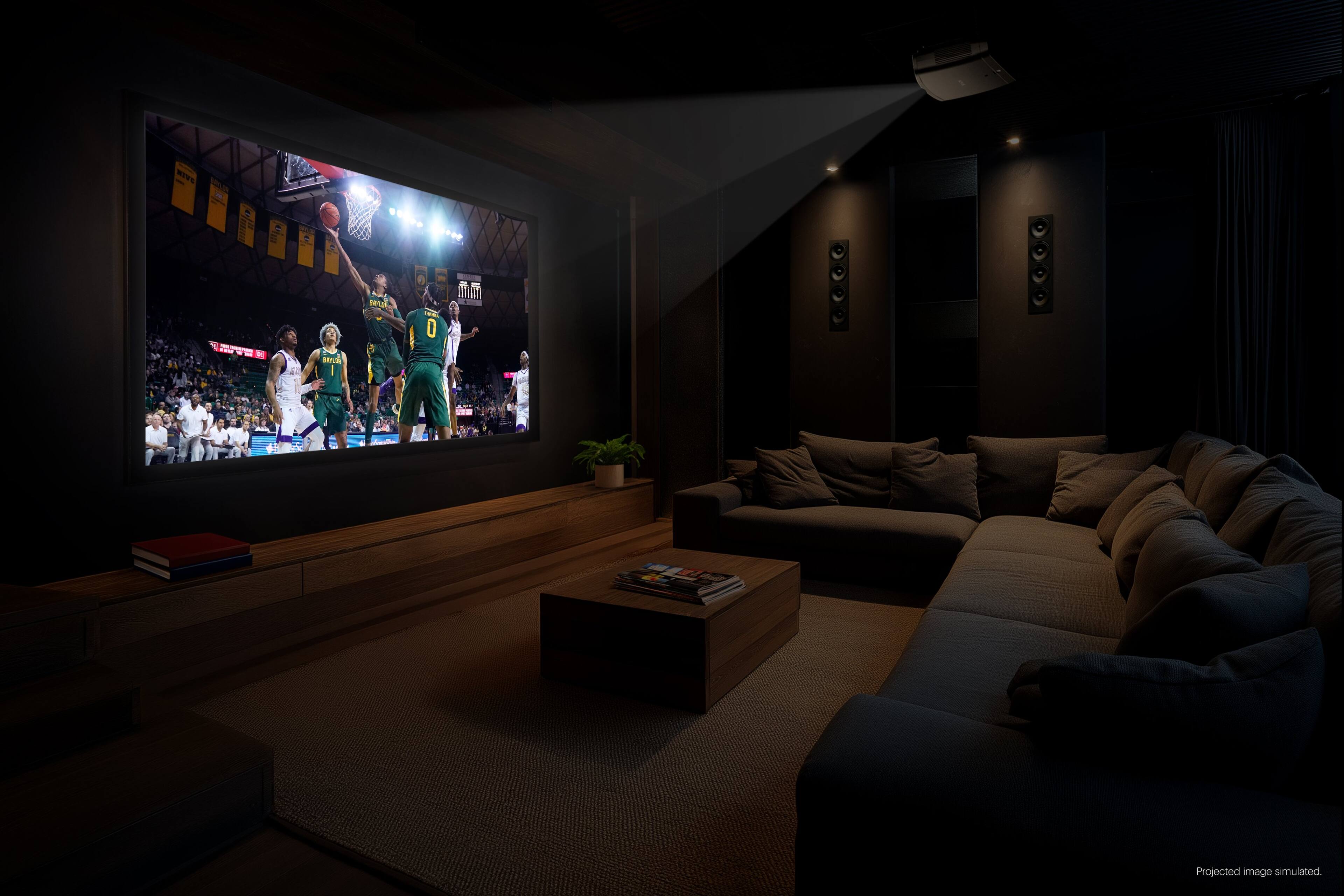 Projected image simulated.