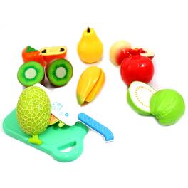 JuzToys - Play Food Sets for Kids Kitchen, Fruit Cutting Toys with Cutting Board, Kitchen Toys Pretend Play for Toddlers 3-5 - Multi