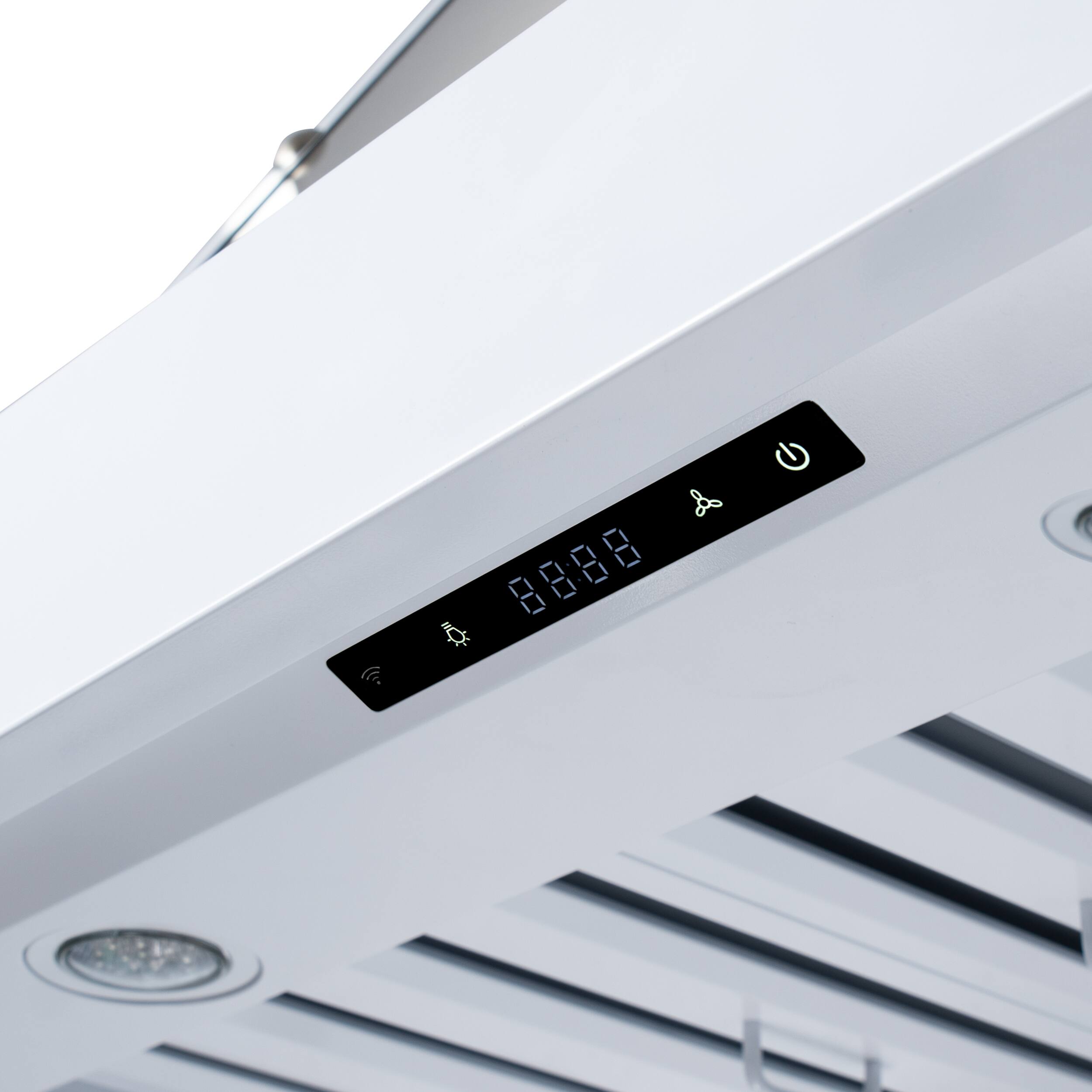 Back. Forno Appliances - Ambassador 48" Wall Mount Range Hood with Touch Controls, LED Lighting and Remote Control - White with Copper Trim - White/Copper.