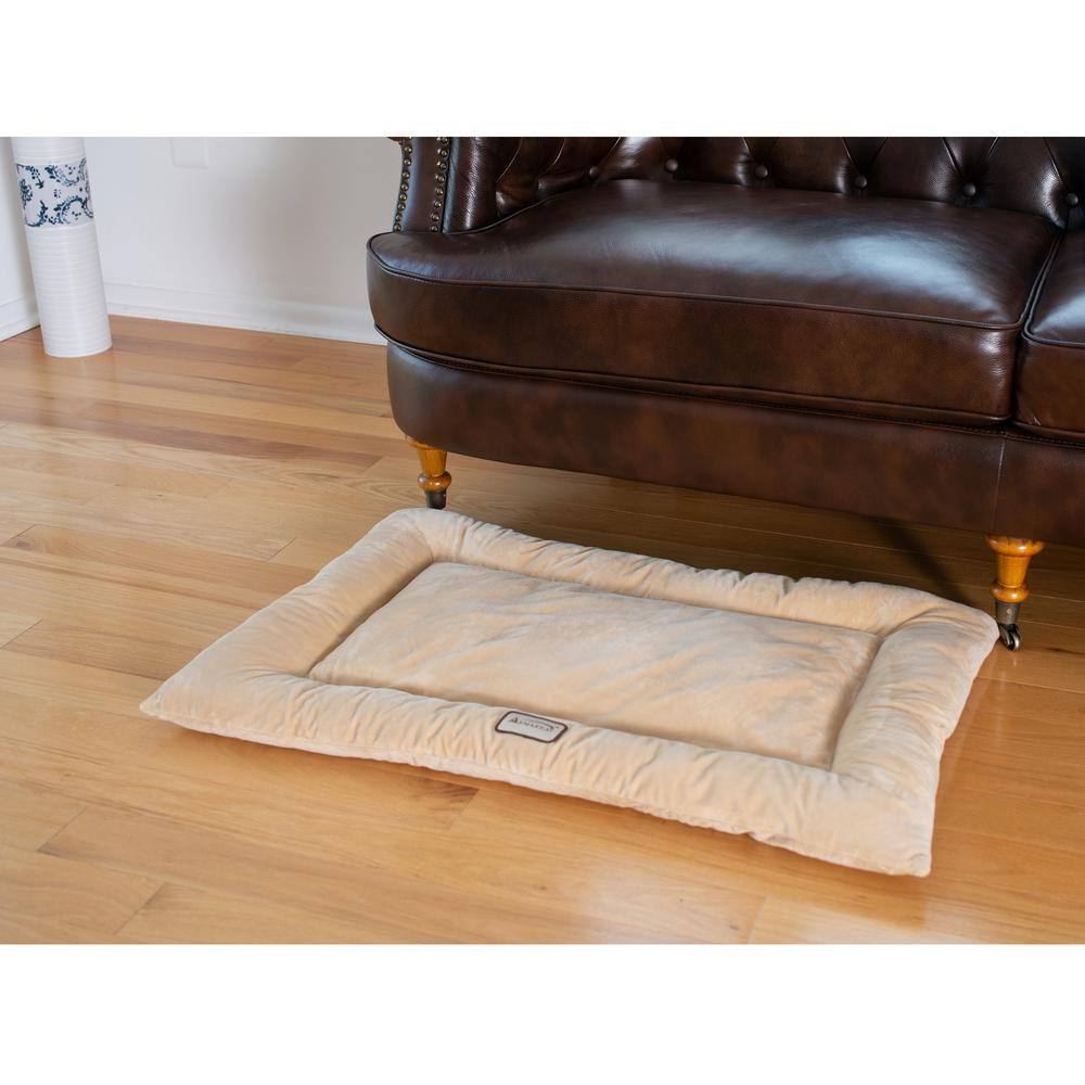 Back. Armarkat - Medium Pet Bed Mat With Poly Fill Cushion In Beige - Beige.