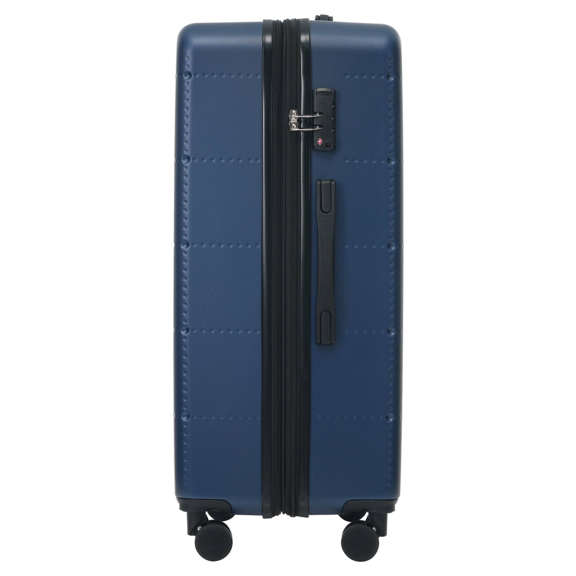 Alt View 10. Ecooso - 5-Piece ABS Luggage Set with Bags, Half-Open 20" USB Carry-On, Expandable 24"/28", TSA Lock, Wheels - Blue.