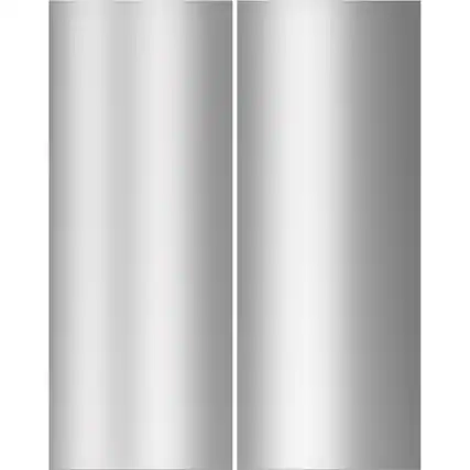 Front. Miele - KEDF 9855 K 30" Wide Top Panel Kit for Top French Door Refrigerator - Stainless Steel.