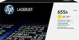 HP - 655A Standard Yield Toner Cartridge, Prints Up to 10,500 Pages - Yellow