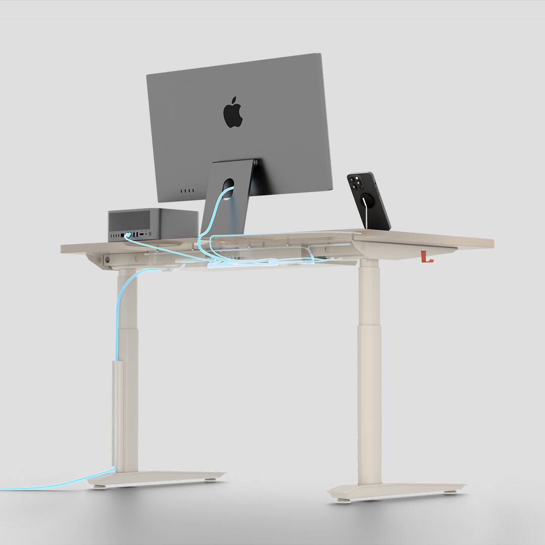 Angle. Autonomous - Autonomous Desk 5 Electric Standing Desk - Autonomous Desk 5 Pro - Stone Beige.