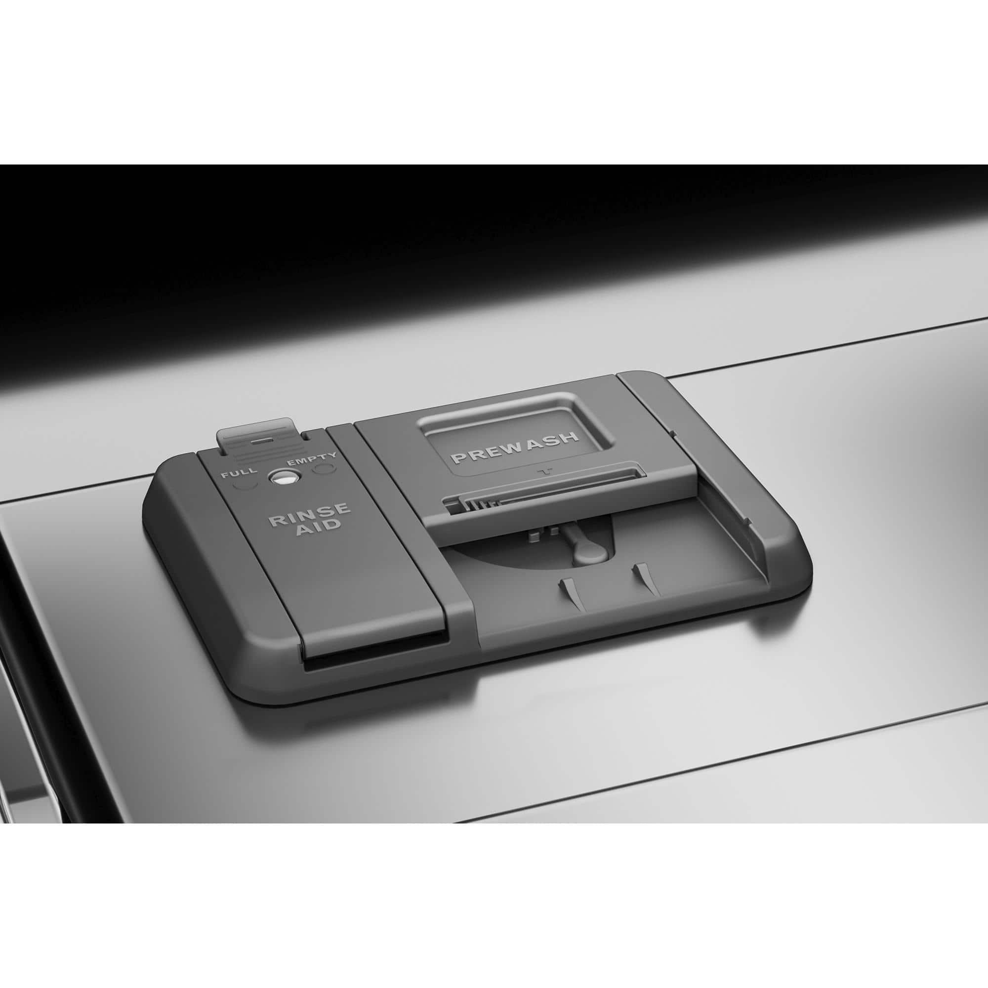 The text on the image reads "Empty Full Rinse Aid Ash Prew."