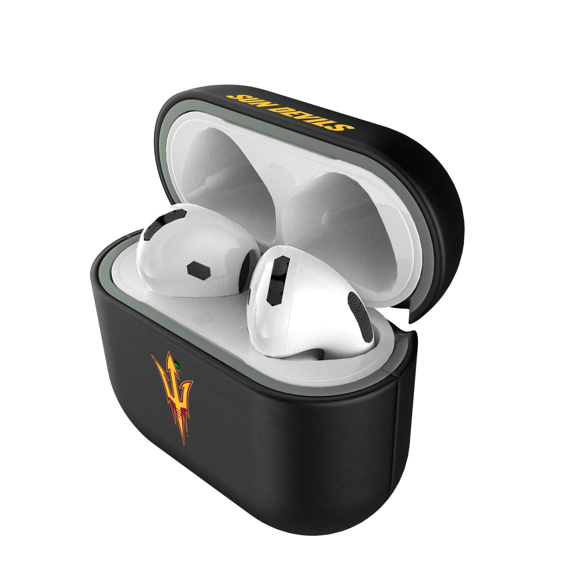 Alt View 3. Keyscaper - Arizona State Sun Devils Arizona State Sun Devils Insignia AirPods 4th Generation Case Cover - No Size - Black.