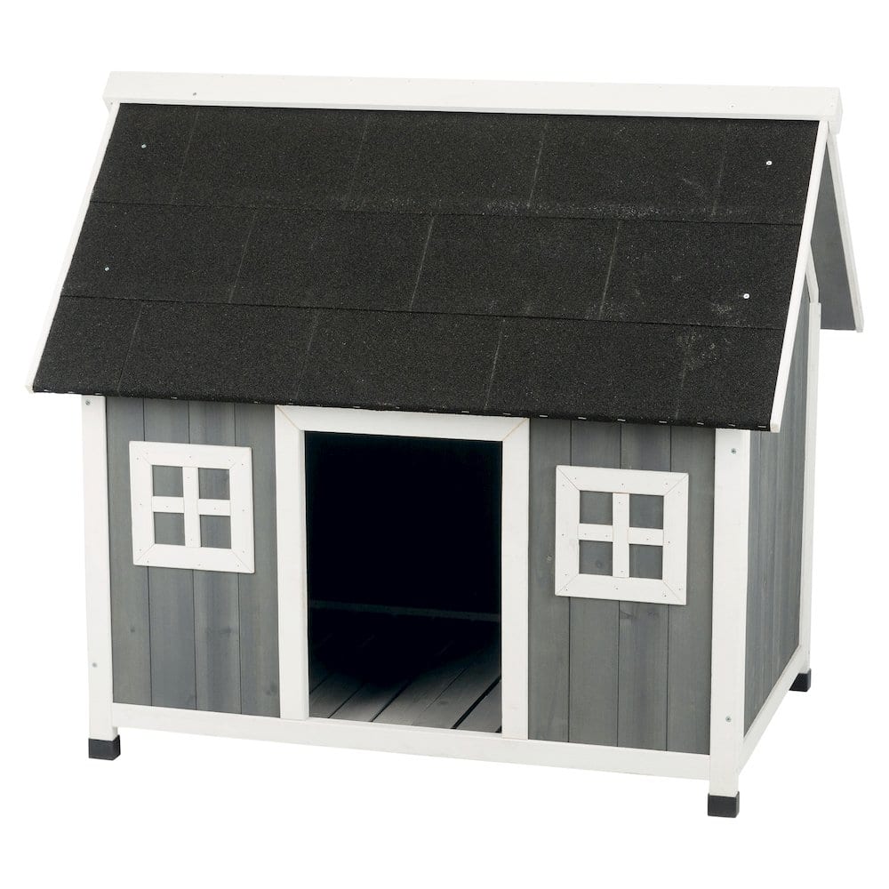 TRIXIE - Natura Barn Style Dog House - Gray/White