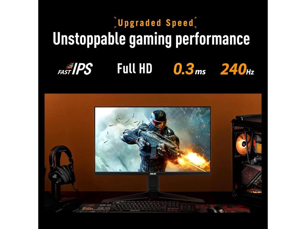 ASUS TUF Gaming Monitor 23.8'' 240Hz Fast IPS (VG249QML5A) G SYNC