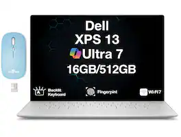 Dell - Upgraded - XPS 13 9350 Laptop 13.4 WUXGA Display (Ultra 7-256V, 16GB, Ubuntu Linux 24.04 LTS) w/Dockztorm Wireless Mouse - Platinum