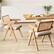 Alt View 1. Costway - Set of 2 Rattan Accent Chairs Leathaire Dining Chairs Modern Living Room Chairs - White + Natural.