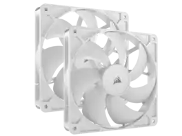 CORSAIR - RS140 PWM 140mm Dual Fans - AirGuide Cooling - Magnetic Bearing - White