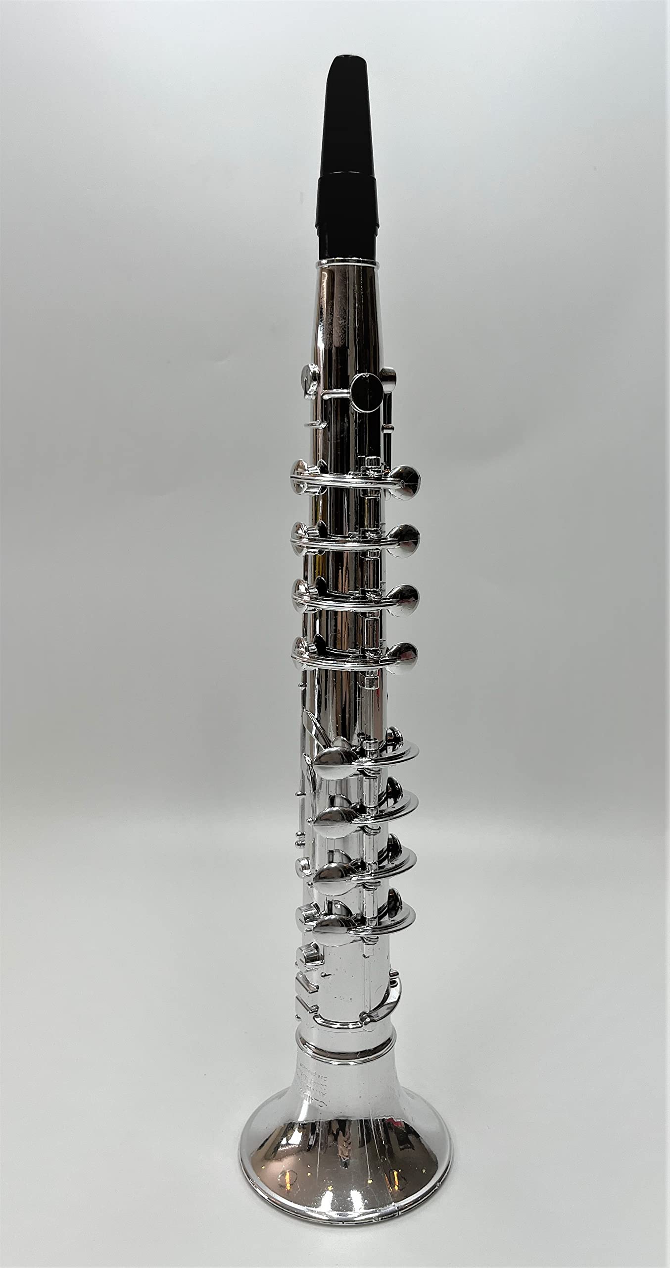 Angle. KSM Toys - My First Toy Clarinet for Kids in Silver Finish with Standard Keys is a Great Learning Kid Toy Instrument and Teaching T - Silver.