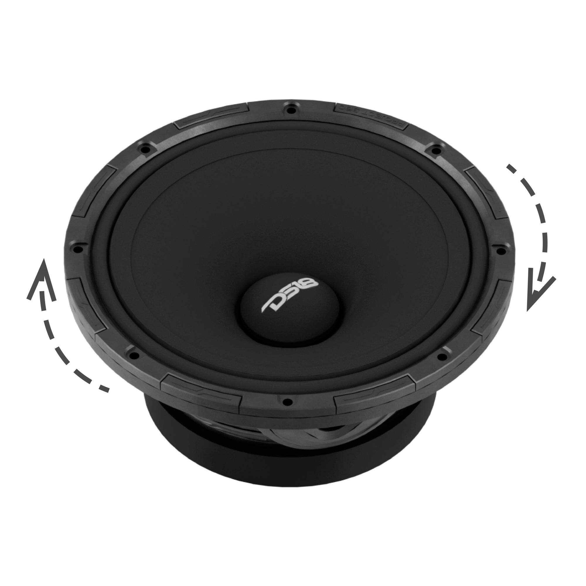 Alt View 5. DS18 Audio - PROJECT360 8" Loudspeaker, 300W RMS 8-Ohm.