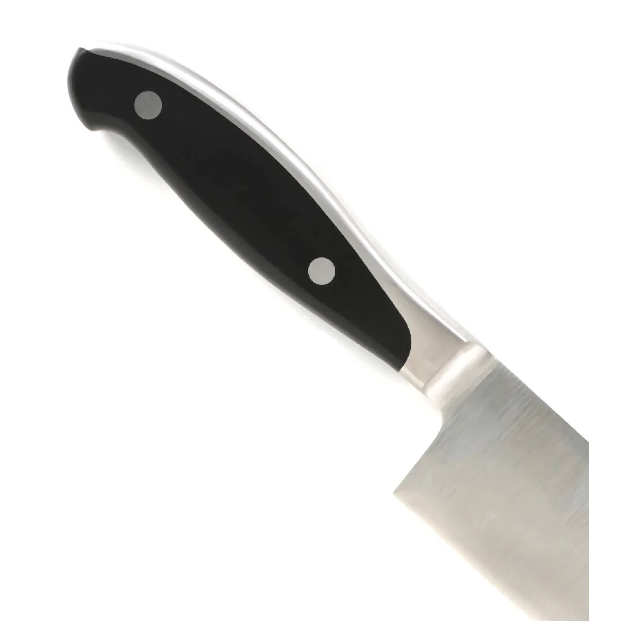 Alt View 2. Henckels - Henckels Forged Synergy 5-inch Hollow Edge Santoku Knife - Stainless Steel.