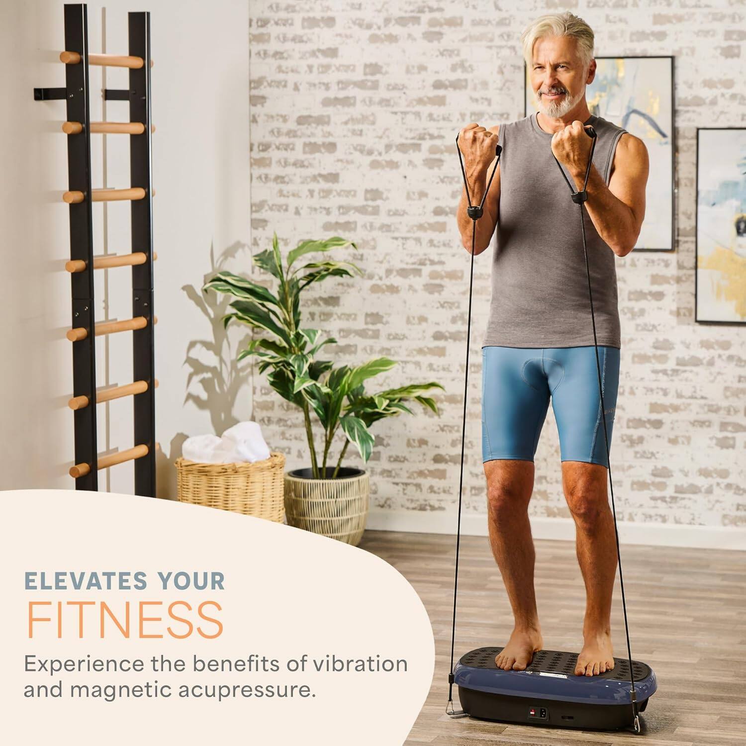 ELEVATES YOUR FITNESS  
Experience the benefits of vibration and magnetic acupressure.