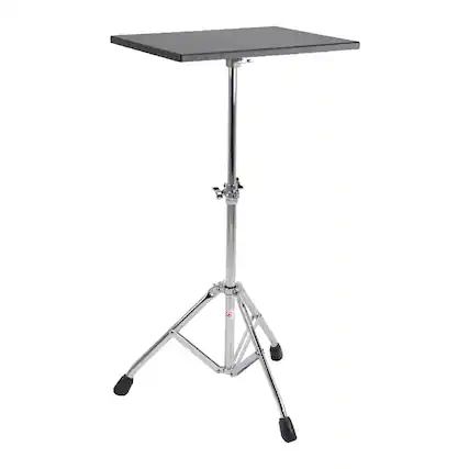 Front. Gibraltar Hardware - Workstation Elliptical Leg Base 2-tier Stand with 15 x 18 Mounted Table, Adjustable and Portable.