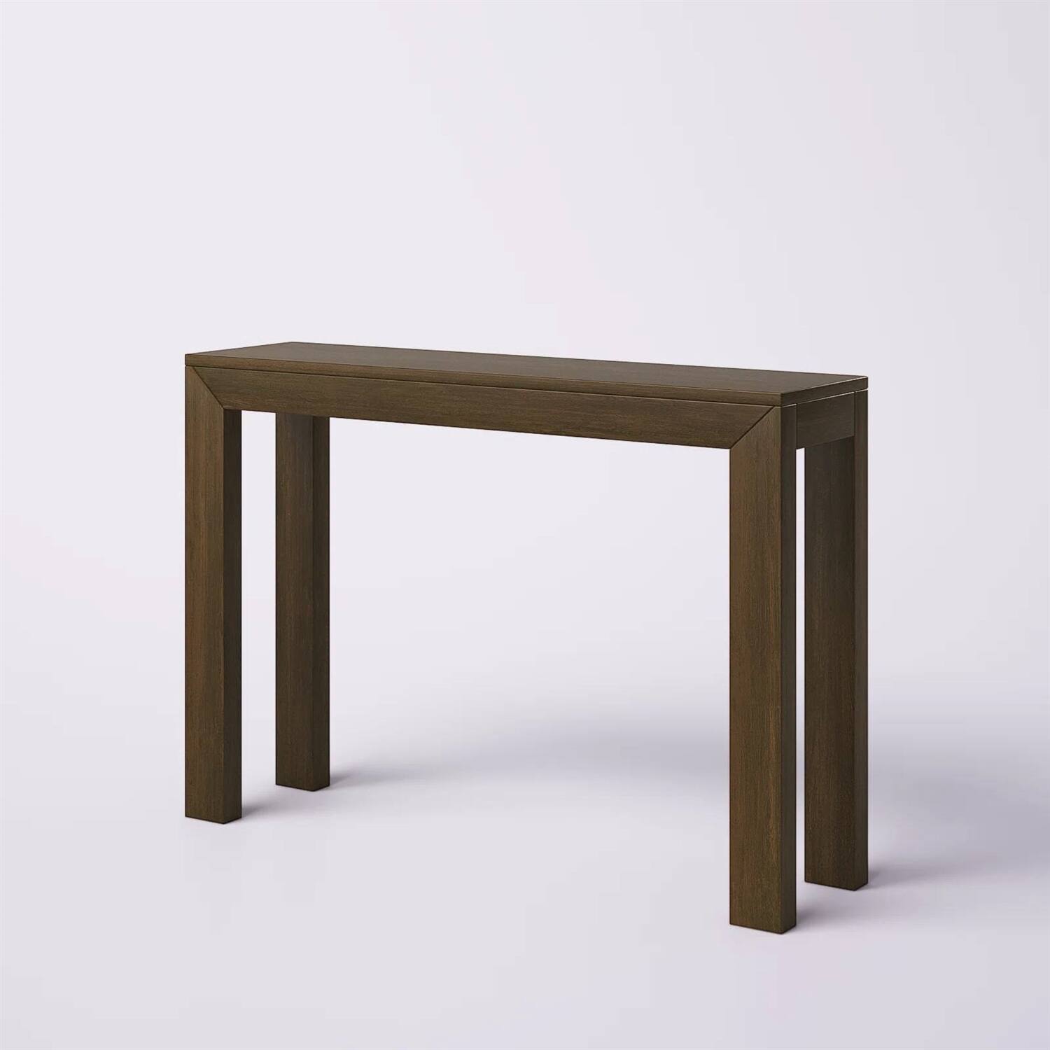 Alt View 1. Hivvago - Solid Wood Modern Accent Console Table / Sofa Table in Dark Brown Walnut Finish - brown.