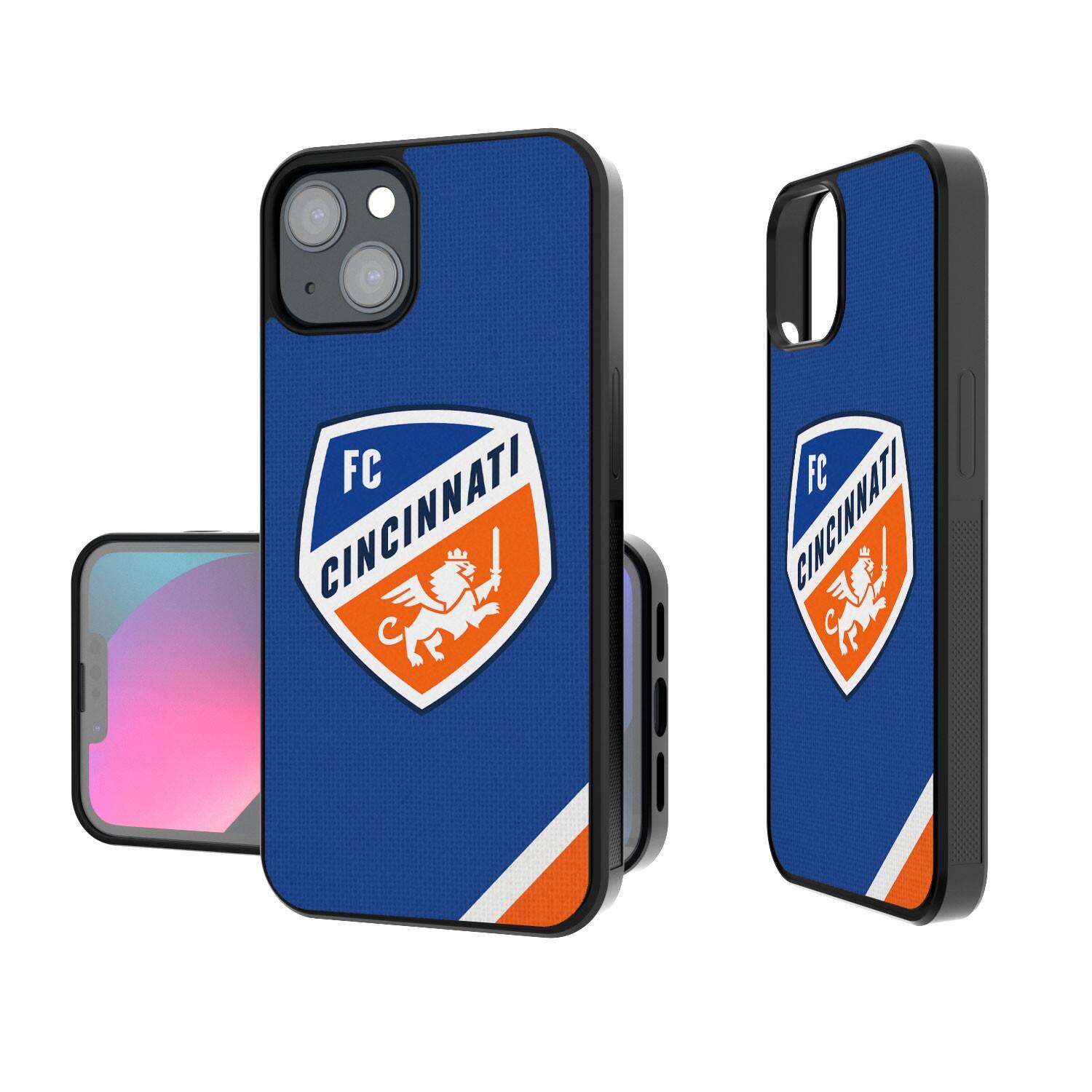 Keyscaper MLS FC Cincinnati iPhone Diagonal Stripe Design Bump Case 14 ...