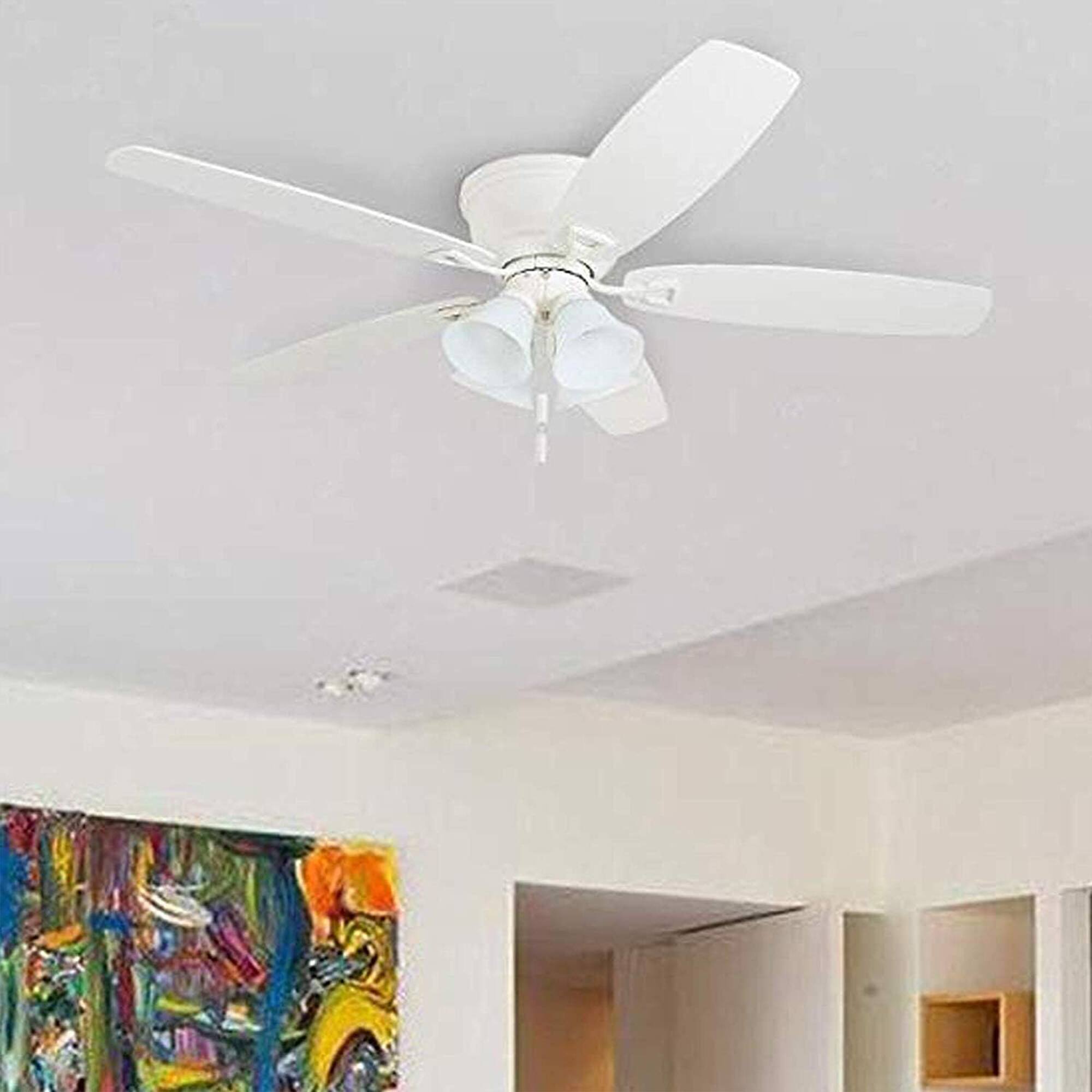 Alt View 1. Honeywell - Honeywell Glen Alden 52 Inch Indoor Ceiling Fan with 4 Lights, Reversible, White - White.