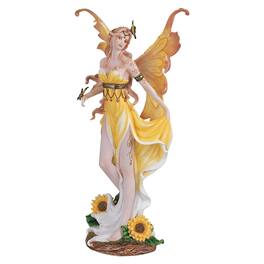 FC Design - 12.5"H Sunflower Fairy Figurine Statue Office Desk Tabletop Home Decor Gift - Multi-Color