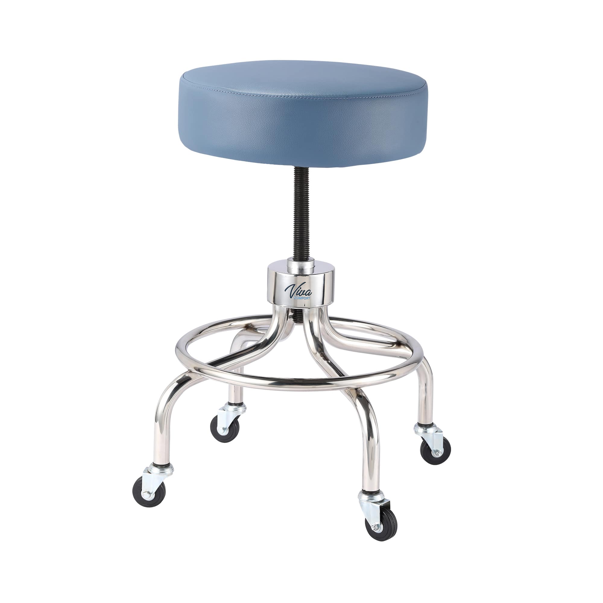 Photos - Chair VIVA Comfort - Office Stool with Circular Foot Ring, Antimicrobial Upholstery, 250lb Capacity, Pneumatic Height Control - Bl 