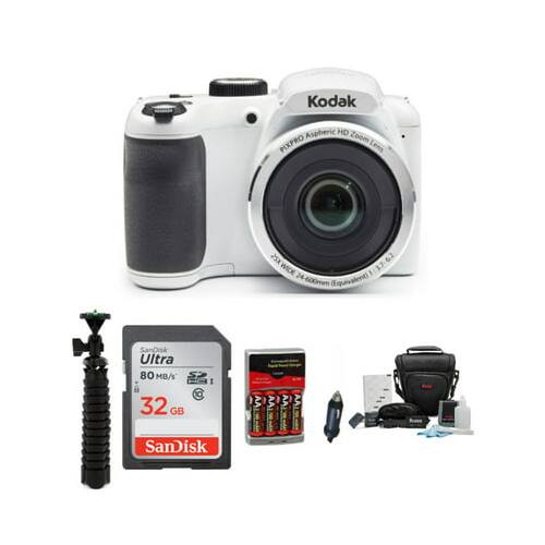 Kodak Aspheric HD PIXPRO Zoom Lens 25X 62 25X WICK 24-600mm (Equivalent) SanDisk Ultra 80 MB/s 32 GB AA AA AA AA