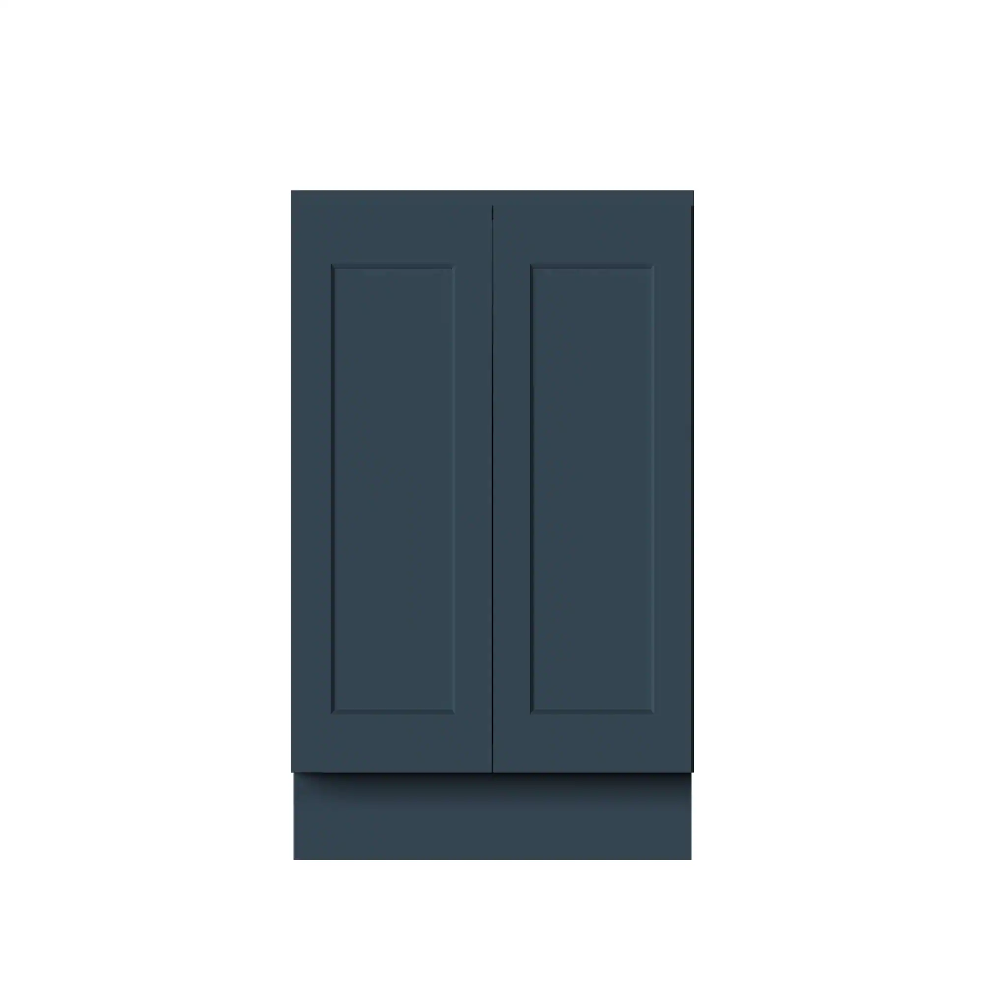 Alt View 1. Boyel Living - 33-in W x 34.5-in H x 24-in D Shaker RTA Kitchen Full Height Door Base Cabinet with Soft-Close - Charcoal Blue.