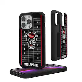 Keyscaper - NCAA - NC State Wolfpack Solid iPhone Rugged Case - 15 - Black