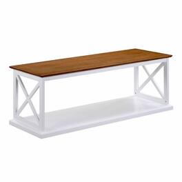 Convenience Concepts - Coventry Coffee Table with Shelf - Driftwood/White