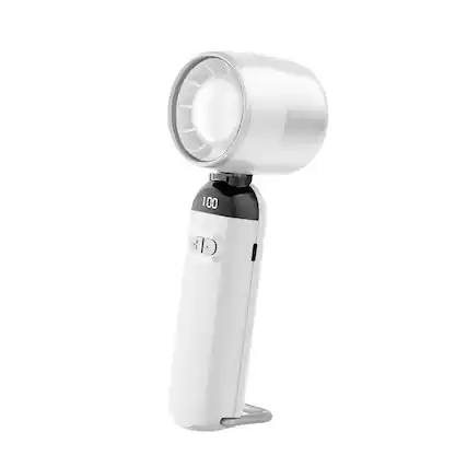 Front. Cluzine - Bladeless Turbine Handheld Portable Fan, Ultra-Strong Wind,Type-C Charging, Digital Display.