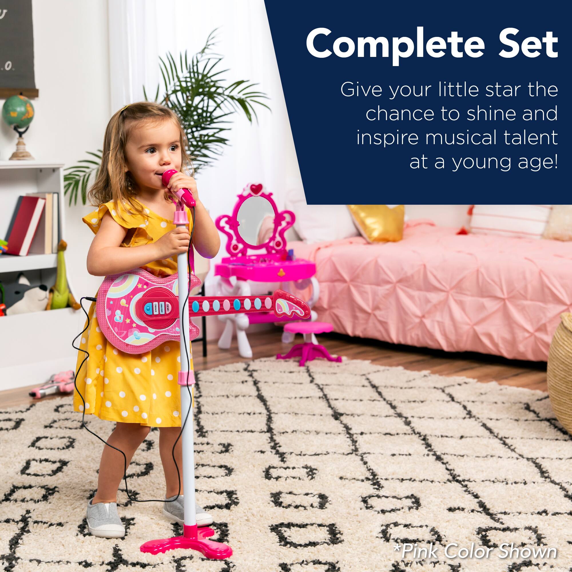 Complete Set

Give your little star the chance to shine and inspire musical talent at a young age!

*Pink Color Shown