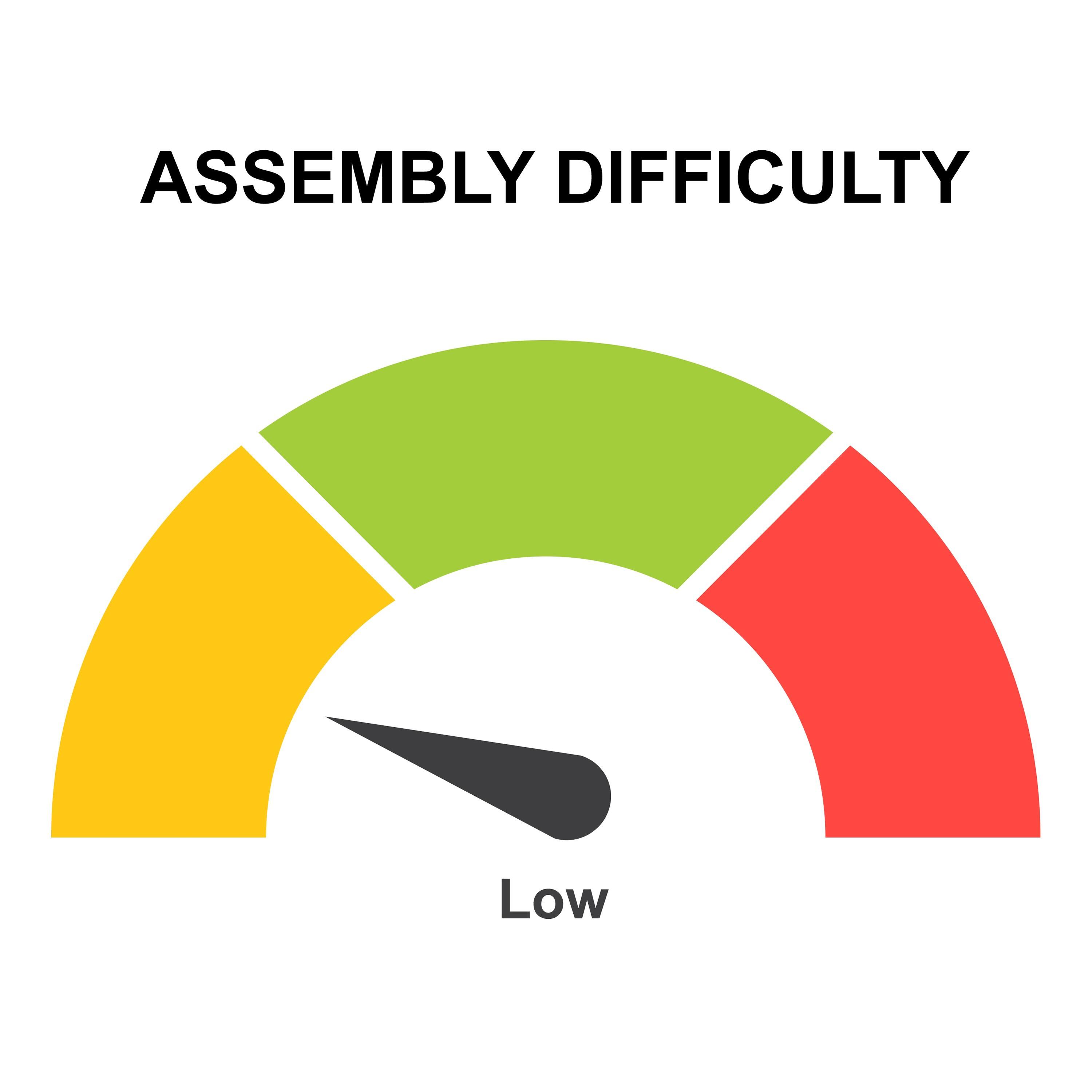 ASSEMBLY DIFFICULTY  
Low