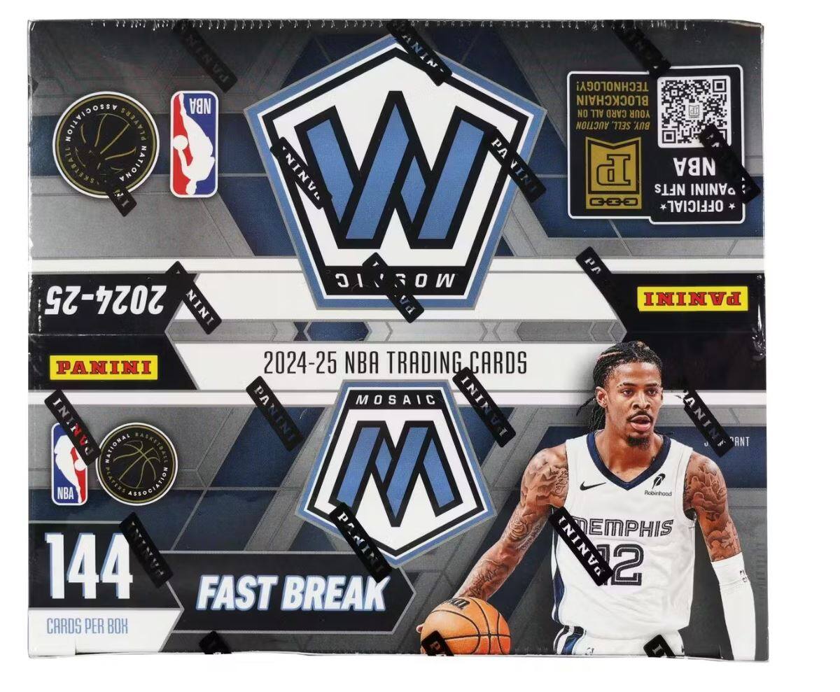 PANINI TECHNOLOGY! BLOCKCHAIN NBA NO ALL CARD YOUR HOILVIDOSSE PLAYERS AUCTION SELL BUY, PA ASEEERALL NATIONA DANIN. W ININ NBA NFTs PANINI 1N 300 OFFICIAL d OW 2024-25 PA PANINI NIN PANINI 2024-25 NBA TRADING CARDS MOSAIC PANINI PANINI ININVA ANINI NATIONAL PARKEEBALE ANT NBA PLATERS AESOCIATION M Rlobinhond PANIN EMPHIS 144 PANINI 2 FAST BREAK a CARDS PER BOX

2024-25 NBA TRADING CARDS  
PANINI  
144 CARDS PER BOX  
FAST BREAK  
MOSAIC  
NBA  
NATIONAL BASKETBALL ASSOCIATION  
OFFICIAL LICENSED PRODUCT  
PANINI  
2024-25  
NBA  
NATIONAL BASKETBALL ASSOCIATION  
OFFICIAL LICENSED PRODUCT  
PANINI  
144 CARDS PER BOX  
FAST BREAK  
MOSAIC  
NBA  
NATIONAL BASKETBALL ASSOCIATION  
OFFICIAL LICENSE