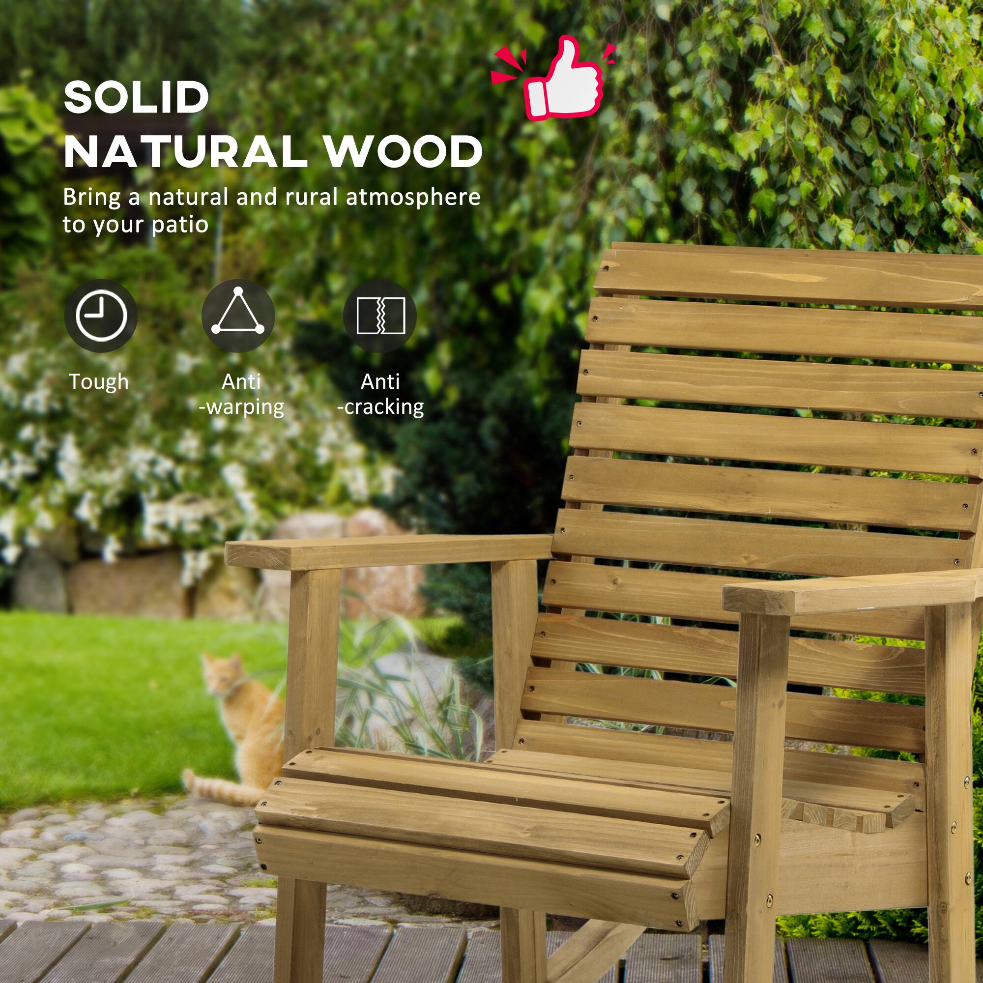 SOLID NATURAL WOOD
Bring a natural and rural atmosphere to your patio
Tough
Anti-warping
Anti-cracking