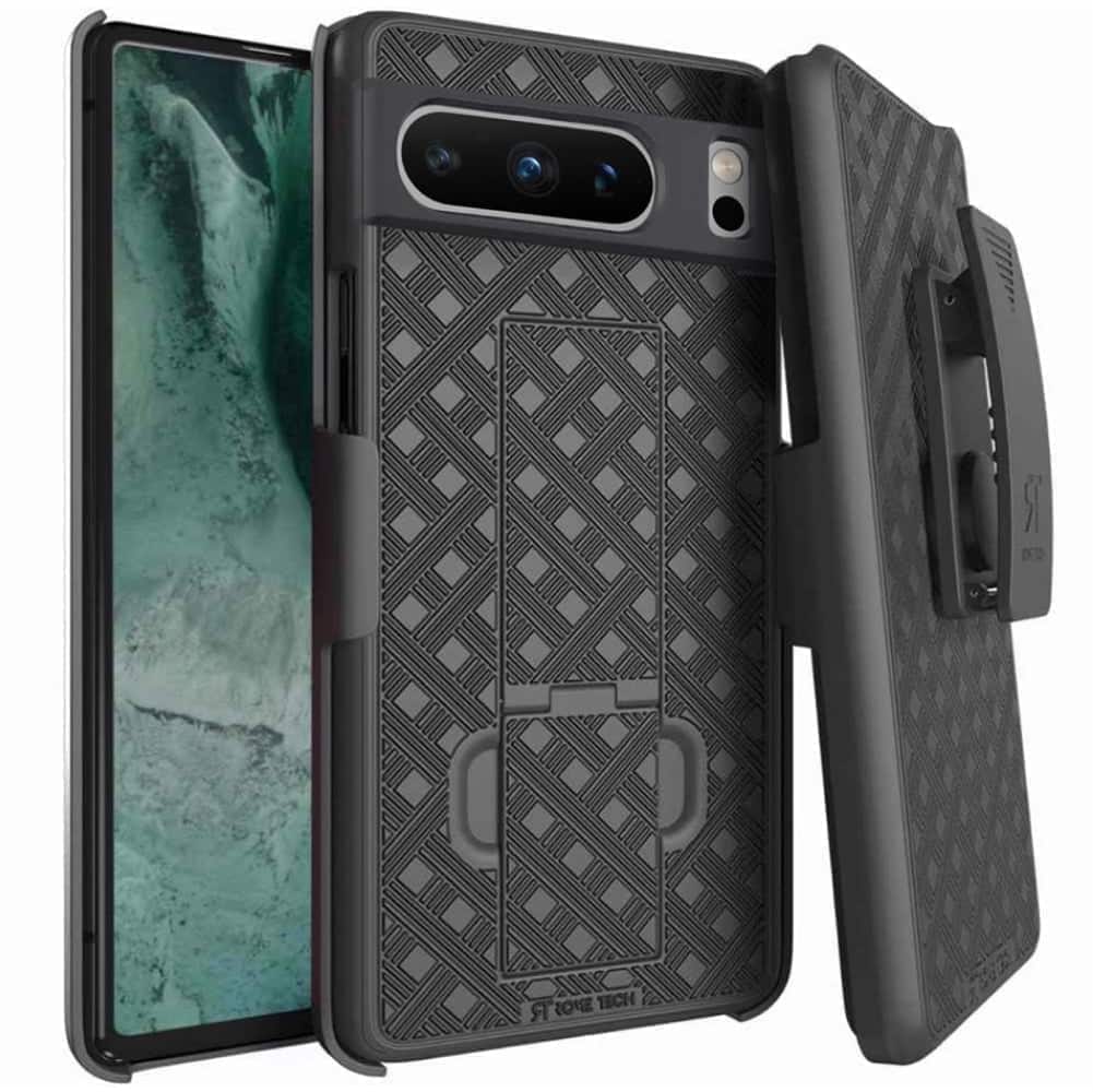 RomeTech - Shell Holster Combo Case for Google Pixel 8 Pro - Black