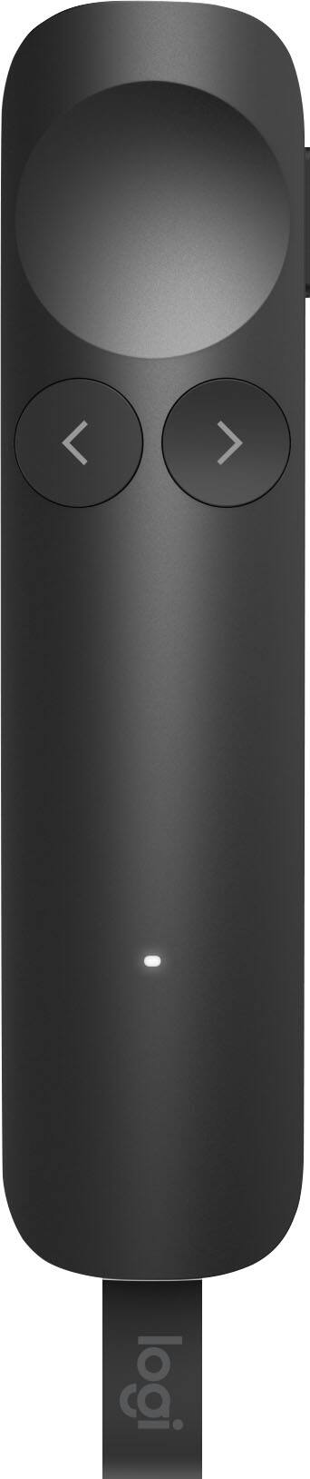 Front. Logitech - Spotlight 2 Wireless Presentation Remote with Haptics, Bluetooth and USB-C - Graphite.