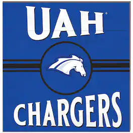Jardine - UAH Chargers 10" x 10" Retro Team Sign - Blue