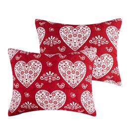 BreeBe - Lovebirds Sham Standard - Red