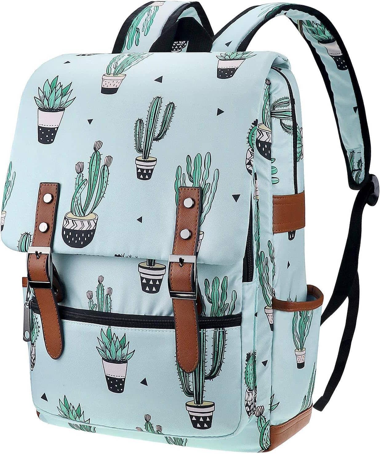 Live At Space - Cherry Laptop Backpack Girls Women,College School Bookbags - Cactus