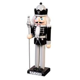 Evergreen Enterprises - Las Vegas Raiders 12" Wooden Nutcracker Statue - Multicolor