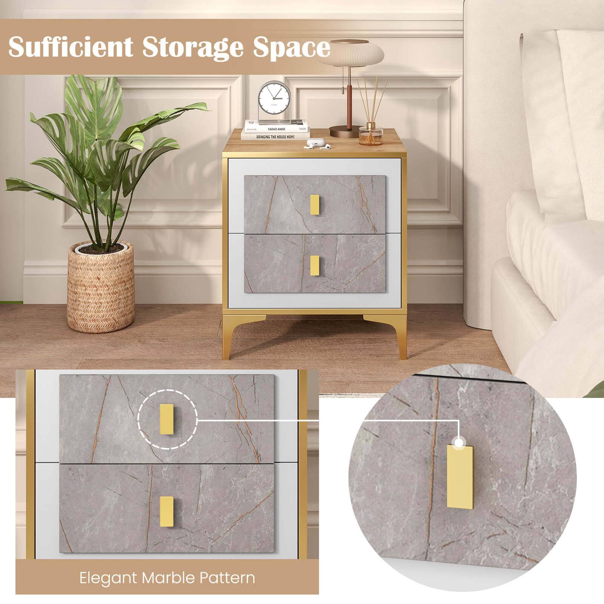 Sufficient Storage Space: Elegant Marble Pattern