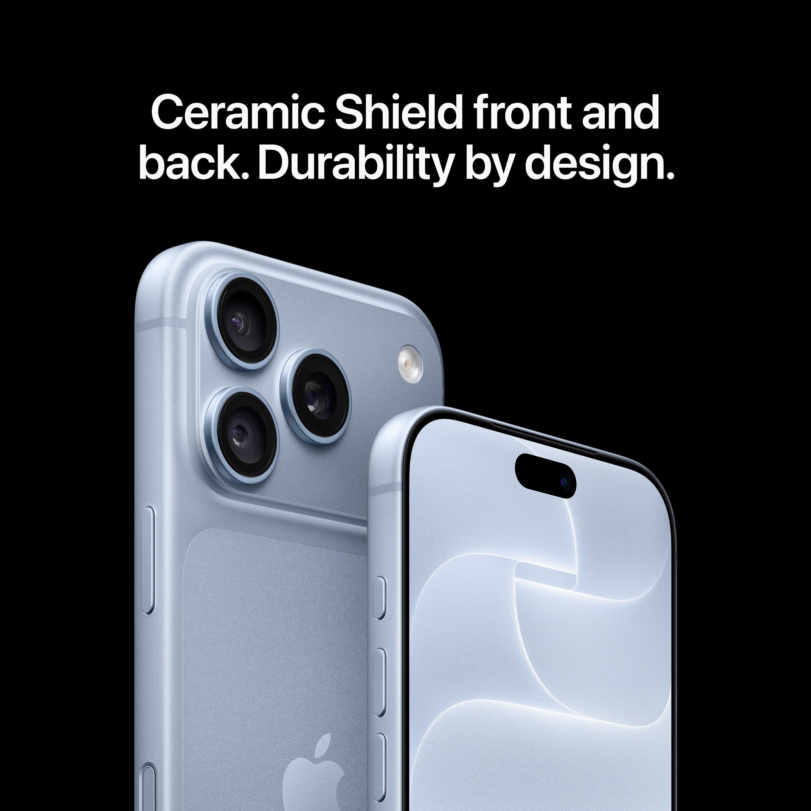 Ceramic Shield front and back. Durability by design.