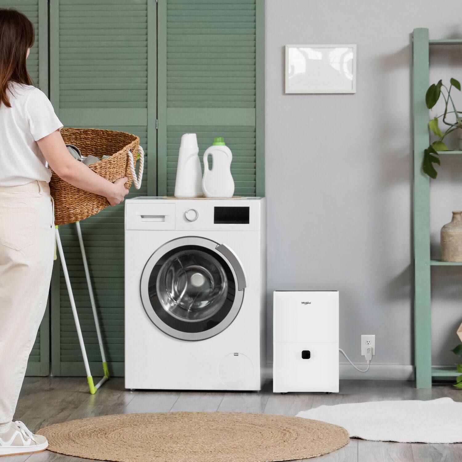 Alt View 8. Whirlpool - 25 Pint 1500 Sq. Ft 3.7 quart Energy Star Certified Dehumidifier in White - White.