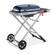 Left. Weber - Traveler Portable Gas Grill - Blue.