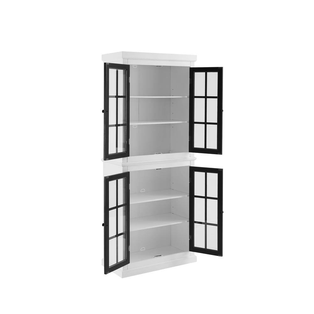 Alt View 8. Crosley Furniture - Cecily Tall Kitchen Storage Pantry - 2 Stackable Pantries - White.