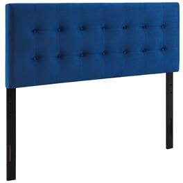 Emily Biscuit Tufted Performance Velvet Full Headboard by Modway - Blue