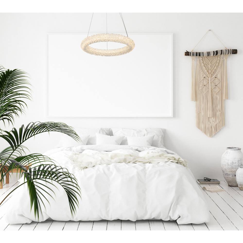 Alt View 5. Elegant Lighting - Bowen 18 inch Adjustable LED Chandelier in Chrome - Chrome.
