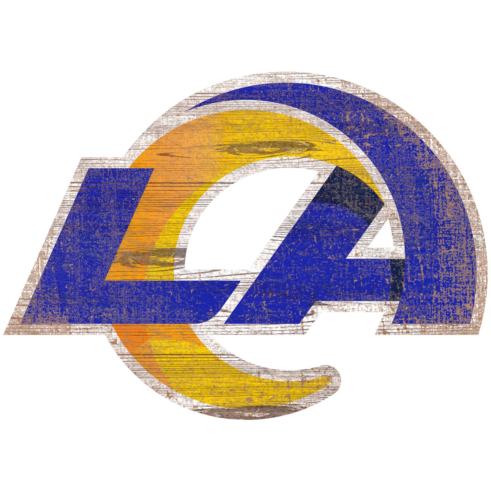 Los Angeles Rams Distressed Logo Cutout Sign