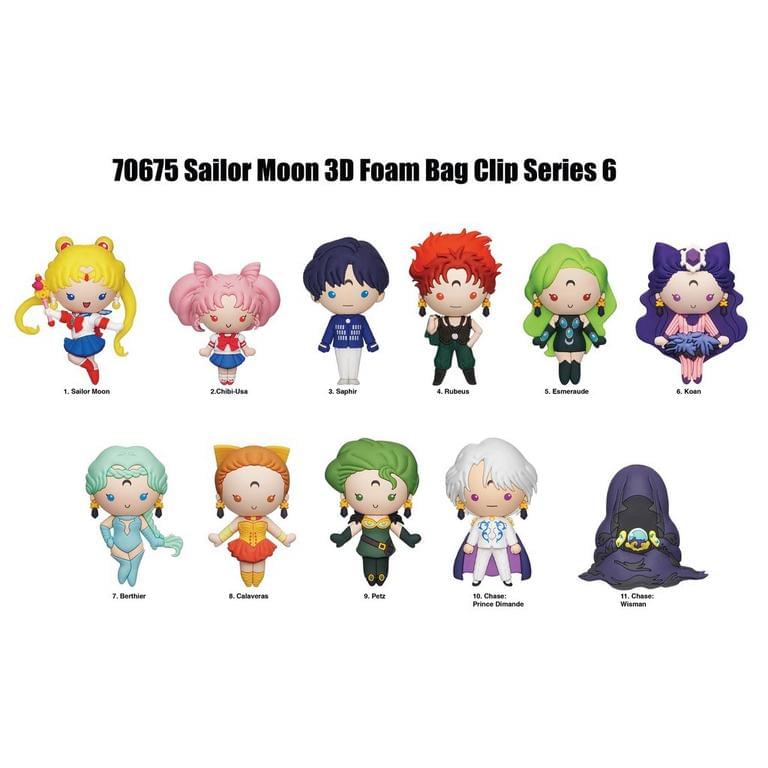 70675 Sailor Moon 3D Foam Bag Clip Series 6

1. Sailor Moon
2. Chibi-Usa
3. Saphir
4. Rubeus
5. Esmeraude
6. Koan
7. Berthier
8. Calaveras
9. Petz
10. Chase: Prince Dimande
11. Chase: Wiseman